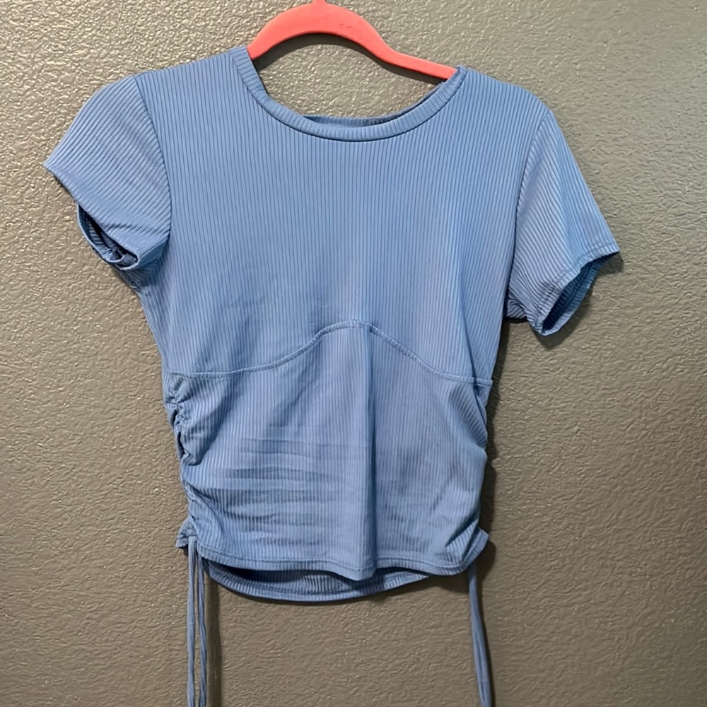 Blue Crop Top